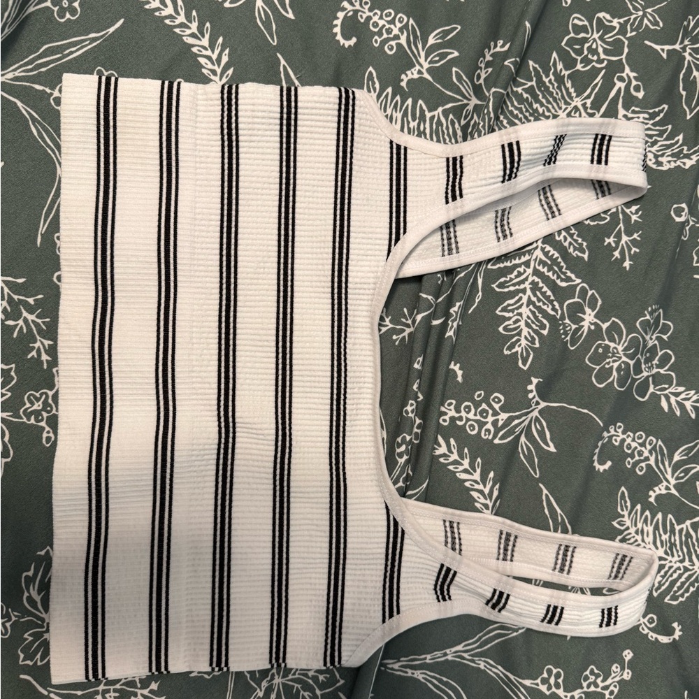 No Boundaries Black and White Striped Tote